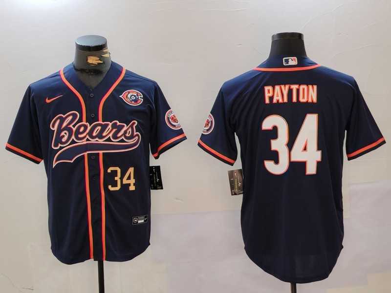 Men's Chicago Bears #34 Walter Payton Navy Throwback With Patch Cool Base Stitched Baseball Jerseys,We sell and wholesale Men's Chicago Bears #34 Walter Payton Navy Throwback With Patch Cool Base Stitched Baseball Jerseys on line form chian!